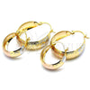 Oro Laminado Medium Hoop, Gold Filled Style Polished, Tricolor, 02.106.0016.1.30
