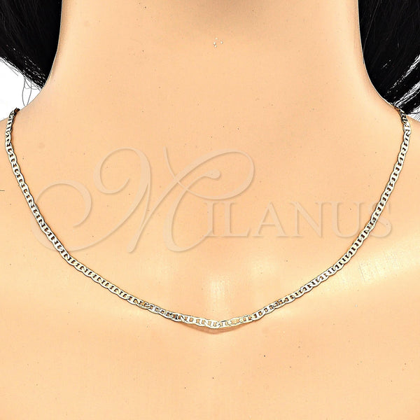 Gold Filled Necklace — Basic Necklace Mariner Design Polished 04. 0.60 Gauge — alternate product view — SKU 119970 | Oro Laminado collar — básico Necklace Mariner diseño pulido 04. 0.60 Gauge — SKU 119970