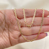 Oro Laminado Basic Necklace, Gold Filled Style Mariner Design, Polished, Golden Finish, 04.213.0133.22 (0.60 Gauge, 03 MM Thickness, 22 Inches Length)