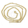 Oro Laminado Basic Necklace, Gold Filled Style Mariner Design, Polished, Golden Finish, 04.213.0133.22 (0.60 Gauge, 03 MM Thickness, 22 Inches Length)
