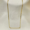 Oro Laminado Basic Necklace, Gold Filled Style Mariner Design, Polished, Golden Finish, 04.213.0133.22 (0.60 Gauge, 03 MM Thickness, 22 Inches Length)