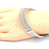 Rhodium Gold Filled Semanario Bangle, Twist Design, Polished, Rhodium Finish, 07.168.0010.1.04 (02 MM Thickness, Size 4 (2.25 Diameter))