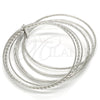 Rhodium Gold Filled Semanario Bangle, Twist Design, Polished, Rhodium Finish, 07.168.0010.1.04 (02 MM Thickness, Size 4 (2.25 Diameter))