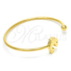 Stainless Steel Individual Bangle, Dolphin Design, Polished, Golden Finish, 07.265.0009 (03 MM Thickness, One size fits all)