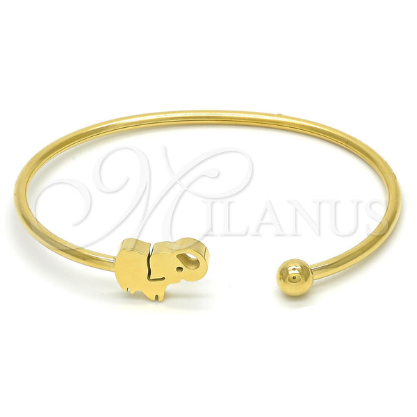 Stainless Steel Jewelry — Individual Bangle Elephant Design Polished 07. 03 MM — main product view — SKU 119987 | Acero Inoxidable joyería — Individual Bangle Elephant diseño pulido 07. 03 MM — SKU 119987