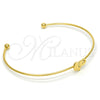 Stainless Steel Individual Bangle, Elephant Design, Polished, Golden Finish, 07.265.0013 (01 MM Thickness, One size fits all)