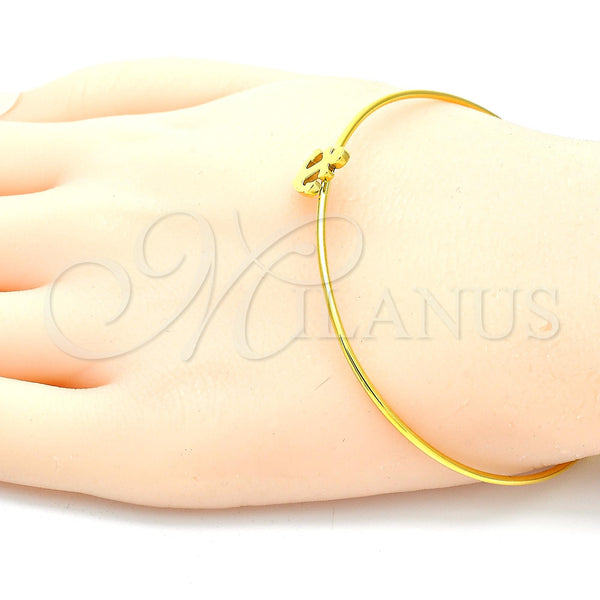 Stainless Steel Jewelry — Individual Bangle Anchor Design Polished 07. 01 MM — alternate product view — SKU 119990 | Acero Inoxidable joyería — Individual Bangle Anchor diseño pulido 07. 01 MM — SKU 119990