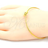 Stainless Steel Individual Bangle, Anchor Design, Polished, Golden Finish, 07.265.0014 (01 MM Thickness, One size fits all)
