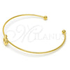 Stainless Steel Individual Bangle, Anchor Design, Polished, Golden Finish, 07.265.0014 (01 MM Thickness, One size fits all)
