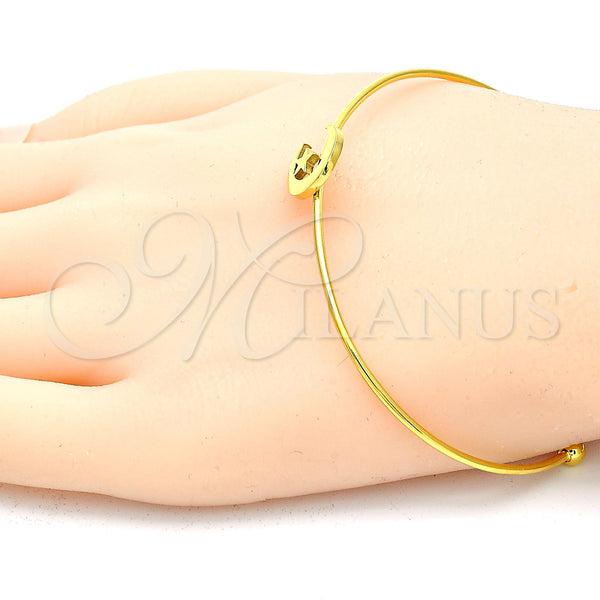 Stainless Steel Jewelry — Individual Bangle Moon and Star Design Polished 07. — alternate product view — SKU 119991 | Acero Inoxidable joyería — Individual Bangle Moon and estrella diseño pulido 07. — SKU 119991