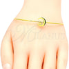 Stainless Steel Individual Bangle, Moon and Star Design, Polished, Golden Finish, 07.265.0015 (01 MM Thickness, One size fits all)