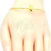Stainless Steel Individual Bangle, Pineapple Design, Polished, Golden Finish, 07.265.0017 (01 MM Thickness, One size fits all)