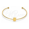 Stainless Steel Individual Bangle, Pineapple Design, Polished, Golden Finish, 07.265.0017 (01 MM Thickness, One size fits all)
