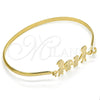 Stainless Steel Individual Bangle, Polished, Golden Finish, 07.110.0017.05 (04 MM Thickness, Size 5 (2.50 Diameter))