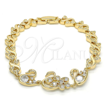 Gold Filled Gold-Filled Swan and Heart Bracelet 03.210.0088.08 for wholesale, main product view