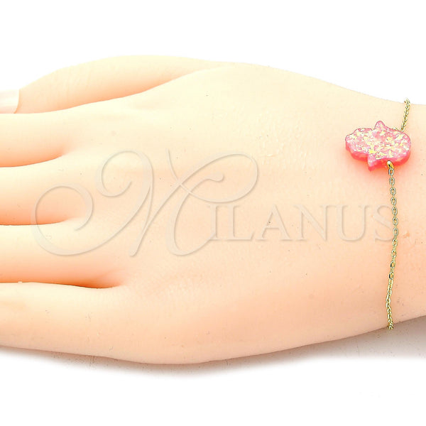 Gold Filled Bracelet — Fancy Bracelet Judaica and Hand of God Design — alternate product view — SKU 120184 | Oro Laminado brazalete — elegante Bracelet Judaica and Hand of God diseño — SKU 120184