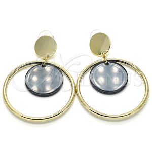 Gold Filled Ring — Long Earring with Black Opal Polished 02. — main product view — SKU 120208 | Oro Laminado anillo — Long Earring with negro Opal pulido 02. — SKU 120208