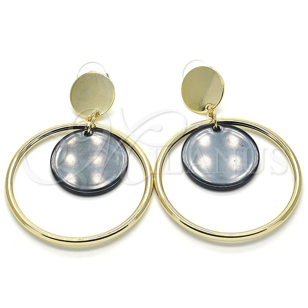 Gold Filled Ring — Long Earring with Black Opal Polished 02. — main product view — SKU 120208 | Oro Laminado anillo — Long Earring with negro Opal pulido 02. — SKU 120208