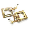 Oro Laminado Long Earring, Gold Filled Style Brown Resin Finish, Golden Finish, 02.268.0075.2