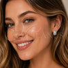 Rhodium Gold Filled Huggie Hoop, with White Cubic Zirconia, Polished, Rhodium Finish, 02.267.0069.15