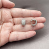 Rhodium Gold Filled Huggie Hoop, with White Cubic Zirconia, Polished, Rhodium Finish, 02.267.0069.15