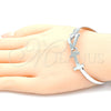 Rhodium Gold Filled Individual Bangle, Anchor and Twist Design, Polished, Rhodium Finish, 07.192.0011.1.06 (05 MM Thickness, Size 6 (2.75 Diameter))