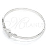 Rhodium Gold Filled Individual Bangle, Anchor and Twist Design, Polished, Rhodium Finish, 07.192.0011.1.06 (05 MM Thickness, Size 6 (2.75 Diameter))