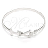 Rhodium Gold Filled Individual Bangle, Anchor and Twist Design, Polished, Rhodium Finish, 07.192.0011.1.06 (05 MM Thickness, Size 6 (2.75 Diameter))