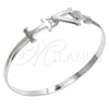 Rhodium Gold Filled Individual Bangle, Anchor and Twist Design, Polished, Rhodium Finish, 07.192.0011.1.06 (05 MM Thickness, Size 6 (2.75 Diameter))