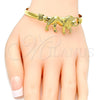Oro Laminado Individual Bangle, Gold Filled Style Lion Design, Polished, Golden Finish, 07.185.0004.1.04 (05 MM Thickness, Size 4 (2.25 Diameter))