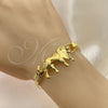 Oro Laminado Individual Bangle, Gold Filled Style Lion Design, Polished, Golden Finish, 07.185.0004.1.04 (05 MM Thickness, Size 4 (2.25 Diameter))