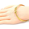 Oro Laminado Individual Bangle, Gold Filled Style Polished, Golden Finish, 07.185.0016.05 (05 MM Thickness, Size 5 (2.50 Diameter))