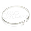 Rhodium Gold Filled Individual Bangle, Polished, Rhodium Finish, 07.185.0017.1.06 (05 MM Thickness, One size fits all)