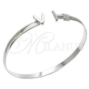White Gold Filled Jewelry — Individual Bangle Polished 07. 05 MM Thickness One — main product view — SKU 120301 | Oro Laminado Blanco joyería — Individual Bangle pulido 07. 05 MM Thickness One — SKU 120301