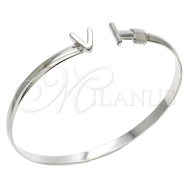 White Gold Filled Jewelry — Individual Bangle Polished 07. 05 MM Thickness One — main product view — SKU 120301 | Oro Laminado Blanco joyería — Individual Bangle pulido 07. 05 MM Thickness One — SKU 120301