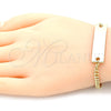 Oro Laminado ID Bracelet, Gold Filled Style Polished, Golden Finish, 03.63.1848.06 (100 Gauge, 04 MM Thickness, 6 Inches Length)