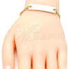 Oro Laminado ID Bracelet, Gold Filled Style Polished, Golden Finish, 03.63.1848.07 (100 Gauge, 04 MM Thickness, 7 Inches Length)