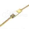 Oro Laminado ID Bracelet, Gold Filled Style Polished, Golden Finish, 03.63.1848.07 (100 Gauge, 04 MM Thickness, 7 Inches Length)