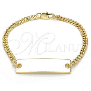 Gold Filled Bracelet — ID Bracelet Polished 03.63. Gauge 04 MM Thickness — main product view — SKU 120353 | Oro Laminado brazalete — ID Bracelet pulido 03.63. Gauge 04 MM Thickness — SKU 120353