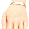 Oro Laminado ID Bracelet, Gold Filled Style Polished, Golden Finish, 03.63.1849.06 (120 Gauge, 06 MM Thickness, 6 Inches Length)