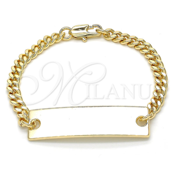 Gold Filled Bracelet — ID Bracelet Polished 03.63. Gauge 06 MM Thickness — main product view — SKU 120354 | Oro Laminado brazalete — ID Bracelet pulido 03.63. Gauge 06 MM Thickness — SKU 120354