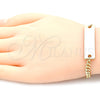Oro Laminado ID Bracelet, Gold Filled Style Polished, Golden Finish, 03.63.1849.07 (120 Gauge, 05 MM Thickness, 7 Inches Length)