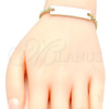 Oro Laminado ID Bracelet, Gold Filled Style Polished, Golden Finish, 03.63.1849.07 (120 Gauge, 05 MM Thickness, 7 Inches Length)