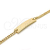 Oro Laminado ID Bracelet, Gold Filled Style Polished, Golden Finish, 03.63.1849.07 (120 Gauge, 05 MM Thickness, 7 Inches Length)