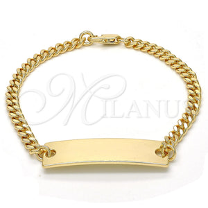 Gold Filled Bracelet — ID Bracelet Polished 03.63. Gauge 05 MM Thickness — main product view — SKU 120355 | Oro Laminado brazalete — ID Bracelet pulido 03.63. Gauge 05 MM Thickness — SKU 120355