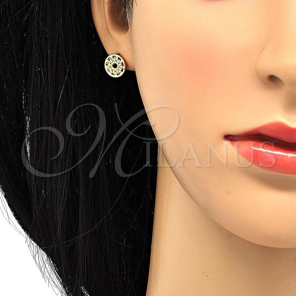 Gold Filled Ring — Stud Earring with White Cubic Zirconia Polished 02. — alternate product view — SKU 120370 | Oro Laminado anillo — Stud Earring with blanco Cubic Zirconia pulido 02. — SKU 120370