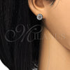 Rhodium Gold Filled Stud Earring, with White Cubic Zirconia, Polished, Rhodium Finish, 02.310.0011.1