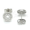 Rhodium Gold Filled Stud Earring, with White Cubic Zirconia, Polished, Rhodium Finish, 02.310.0011.1