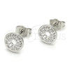 Rhodium Gold Filled Stud Earring, with White Cubic Zirconia, Polished, Rhodium Finish, 02.310.0011.1