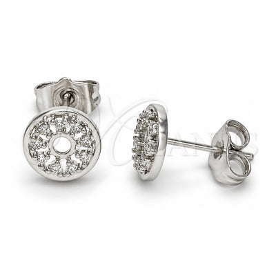 White Gold Filled Stud Earring, with White Cubic Zirconia, Polished, Rhodium Finish, 02.310.0011.1
